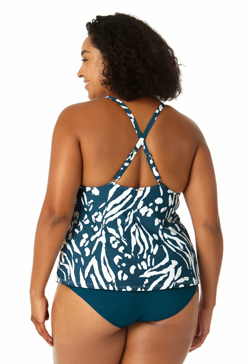 Anne Cole Plus - Women's Easy Triangle Tankini Swim Top 4 Anne Cole Plus - Women's Easy Triangle Tankini Swim Top - Image 2
