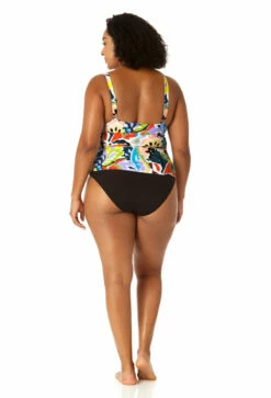 Anne Cole Plus - Women's Retro Twist Front Underwire Tankini Swim Top 13 Anne Cole Plus - Women's Retro Twist Front Underwire Tankini Swim Top -SWIMSUITS DIRECT Sales 23PT23461 MULT MYMB36001 BLK 0992