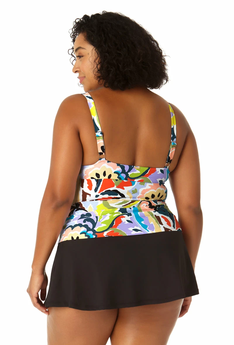 Anne Cole Plus - Women's Retro Twist Front Underwire Tankini Swim Top 8 Anne Cole Plus - Women's Retro Twist Front Underwire Tankini Swim Top - Image 6