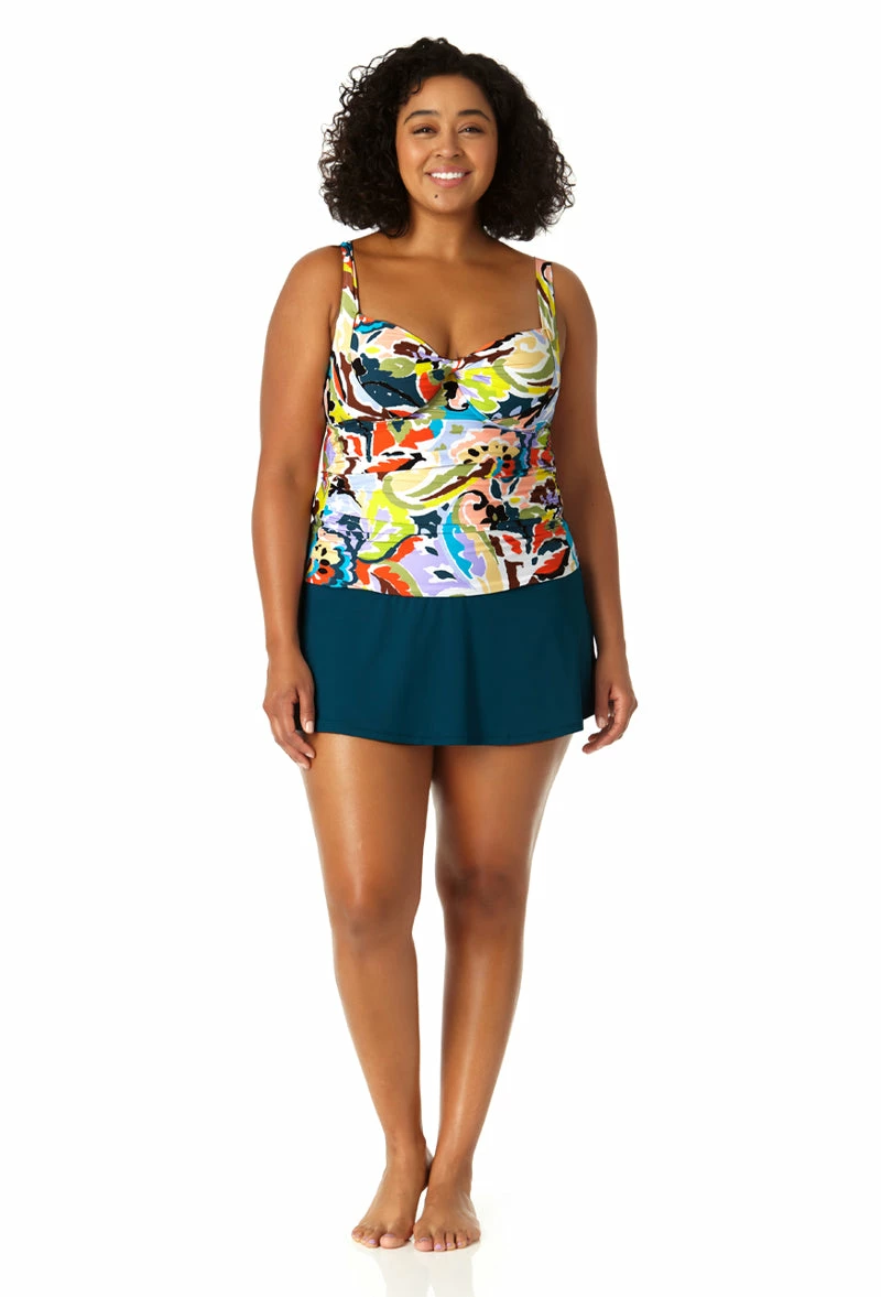 Anne Cole Plus - Women's Retro Twist Front Underwire Tankini Swim Top 9 Anne Cole Plus - Women's Retro Twist Front Underwire Tankini Swim Top - Image 7