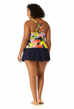 Anne Cole Plus - Women's Halter Tankini Top 13 Anne Cole Plus - Women's Halter Tankini Top -SWIMSUITS DIRECT Sales 23PT24550 MULT MYMB41401 NAVY 1507