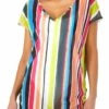 Anne Cole - Mesh Tunic Cover Up -SWIMSUITS DIRECT Sales Anne cole clear water stripe mesh tee front crop 2175 20MC50326 jpg