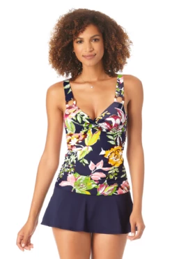 Front Page 37 Anne Cole - Women's Twist Front Underwire Tankini Swim Top