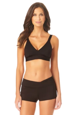 Anne Cole - Women's Easy Triangle Bikini Top -SWIMSUITS DIRECT Sales AnneCole EasyTriangleBikiniTop 1797 22MT19701 BLK FRONT jpg