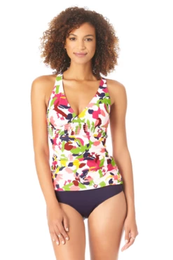 Front Page 43 Anne Cole - Women's Fixed Triangle Tankini Swim Top