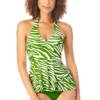 Anne Cole - Women's Flounce Tankini Swim Top 1 Anne Cole - Women's Flounce Tankini Swim Top -SWIMSUITS DIRECT Sales AnneCole HighNeckHalterTankiniSwimTop 005 22MT22264 GRGR FRONT jpg