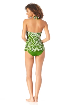 Anne Cole - Women's Flounce Tankini Swim Top -SWIMSUITS DIRECT Sales AnneCole HighNeckHalterTankiniSwimTop 023 22MT22264 GRGR jpg