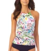 Anne Cole - Women's High Neck Tankini Top -SWIMSUITS DIRECT Sales AnneCole HighNeckTankiniTop 1770 22MT20697 NAVY FRONT jpg