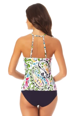 Anne Cole - Women's High Neck Tankini Top -SWIMSUITS DIRECT Sales AnneCole HighNeckTankiniTop 1786 22MT20697 NAVY BACK jpg