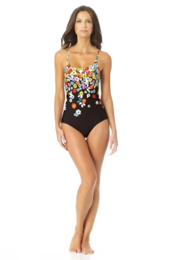 Anne Cole - Lace Up Classic Maillot One Piece Swimsuit -SWIMSUITS DIRECT Sales AnneCole LaceUpClassicMaillotOnePieceSwimsuit 583 22MO03469 MUPR jpg