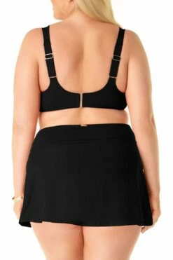 Anne Cole Plus - Adjustable Side Slit Skirted Bottom 25 Anne Cole Plus - Adjustable Side Slit Skirted Bottom -SWIMSUITS DIRECT Sales AnneCole Resort Plus Classic Skirt Swim Bottom 2686 MYPB40001 BACK jpg