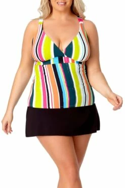 Anne Cole Plus - Halter Twist Back Tankini