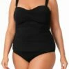 Anne Cole Plus - Twist Front Bandeaukini Swim Top -SWIMSUITS DIRECT Sales AnneCole Resort Plus Twist Front Bandeaukini Swim Top 560 MYPT25001 jpg