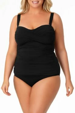 Anne Cole Plus - Twist Front Bandeaukini Swim Top