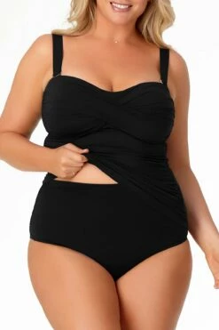 Anne Cole Plus - Twist Front Bandeaukini Swim Top 19 Anne Cole Plus - Twist Front Bandeaukini Swim Top -SWIMSUITS DIRECT Sales AnneCole Resort Plus Twist Front Bandeaukini Swim Top 564 MYPT25001 jpg