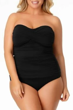 Anne Cole Plus - Twist Front Bandeaukini Swim Top 17 Anne Cole Plus - Twist Front Bandeaukini Swim Top -SWIMSUITS DIRECT Sales AnneCole Resort Plus Twist Front Bandeaukini Swim Top 580 MYPT25001 jpg