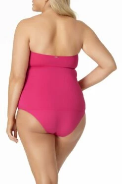 Anne Cole Plus - Twist Front Bandeaukini Swim Top 25 Anne Cole Plus - Twist Front Bandeaukini Swim Top -SWIMSUITS DIRECT Sales AnneCole Resort Plus Twist Front Bandeaukini Swim Top 968 21PT25001 BERY BACK jpg