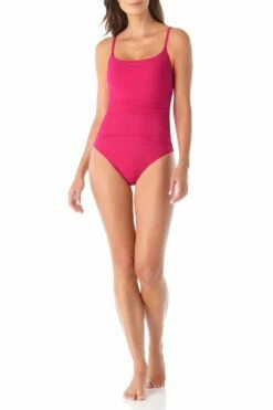 Anne Cole - Shirred Lingerie Maillot One Piece 40 Anne Cole - Shirred Lingerie Maillot One Piece -SWIMSUITS DIRECT Sales AnneCole Resort Shirred Lingerie Maillot One Piece 1519 21MO05701 BERRY jpg