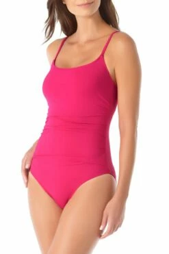 Anne Cole - Shirred Lingerie Maillot One Piece 38 Anne Cole - Shirred Lingerie Maillot One Piece -SWIMSUITS DIRECT Sales AnneCole Resort Shirred Lingerie Maillot One Piece 1524 21MO05701 BERY FRONT jpg