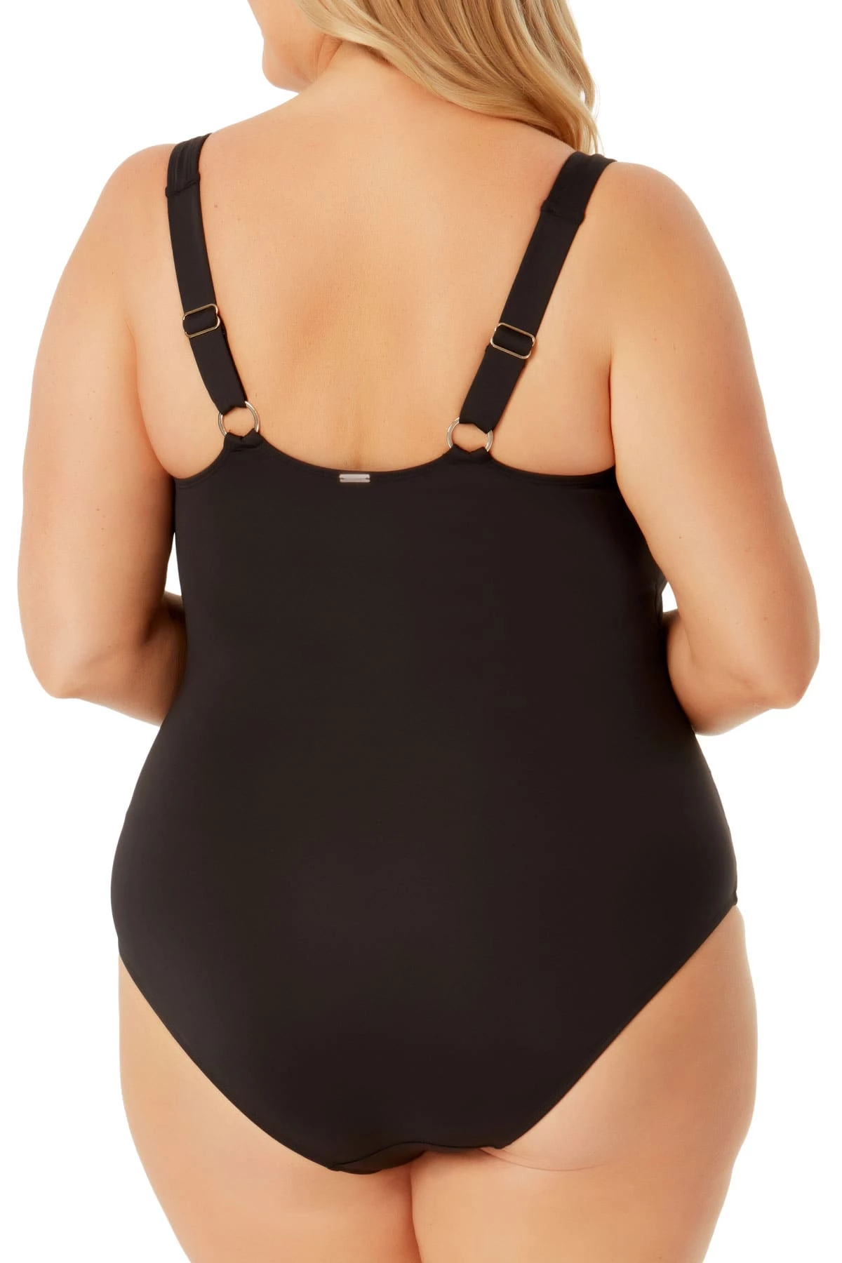 Anne Cole Plus - Square Neck Shirred One Piece 4 Anne Cole Plus - Square Neck Shirred One Piece - Image 2