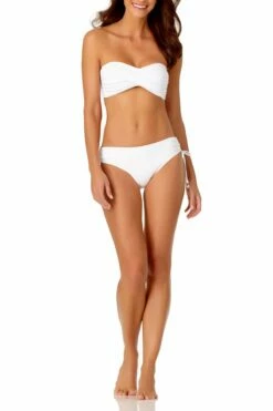 Anne Cole - Twist Bandeau Bikini Top -SWIMSUITS DIRECT Sales AnneCole Resort Twist Bandeau Bikini Top 821 MYMT10101 wht jpg