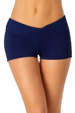 Anne Cole - Twist Front Boy Short 16 Anne Cole - Twist Front Boy Short -SWIMSUITS DIRECT Sales AnneCole Resort Twist Front Boy Short 2124 21MB35301 NVY FRONT jpg