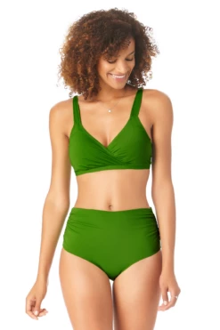 Anne Cole - Women's Hidden Underwire Bikini Swim Top 30 Anne Cole - Women's Hidden Underwire Bikini Swim Top -SWIMSUITS DIRECT Sales AnneCole SurpliceHiddenUnderwireBikiniSwimTop 1565 22MT19901 GRGR FRONT jpg