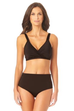 Anne Cole - Women's Hidden Underwire Bikini Swim Top 26 Anne Cole - Women's Hidden Underwire Bikini Swim Top -SWIMSUITS DIRECT Sales AnneCole SurpliceHiddenUnderwireBikiniSwimTop 2035 22MT19901 BLK FRONT jpg