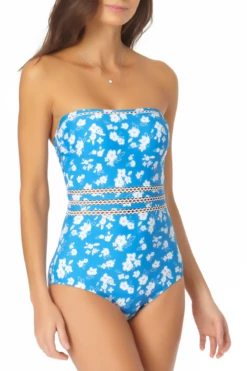 Anne Cole - Trim Bandeau One Piece Swimsuit -SWIMSUITS DIRECT Sales AnneCole TrimBandeauOnePieceSwimsuit 1147 21MO05003 blue FRONT jpg