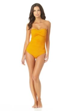 Anne Cole - Twist Front Shirred One Piece 39 Anne Cole - Twist Front Shirred One Piece -SWIMSUITS DIRECT Sales AnneCole TwistFrontShirredOnePieceSwimsuit 1932 MYMO00501 MANG jpg