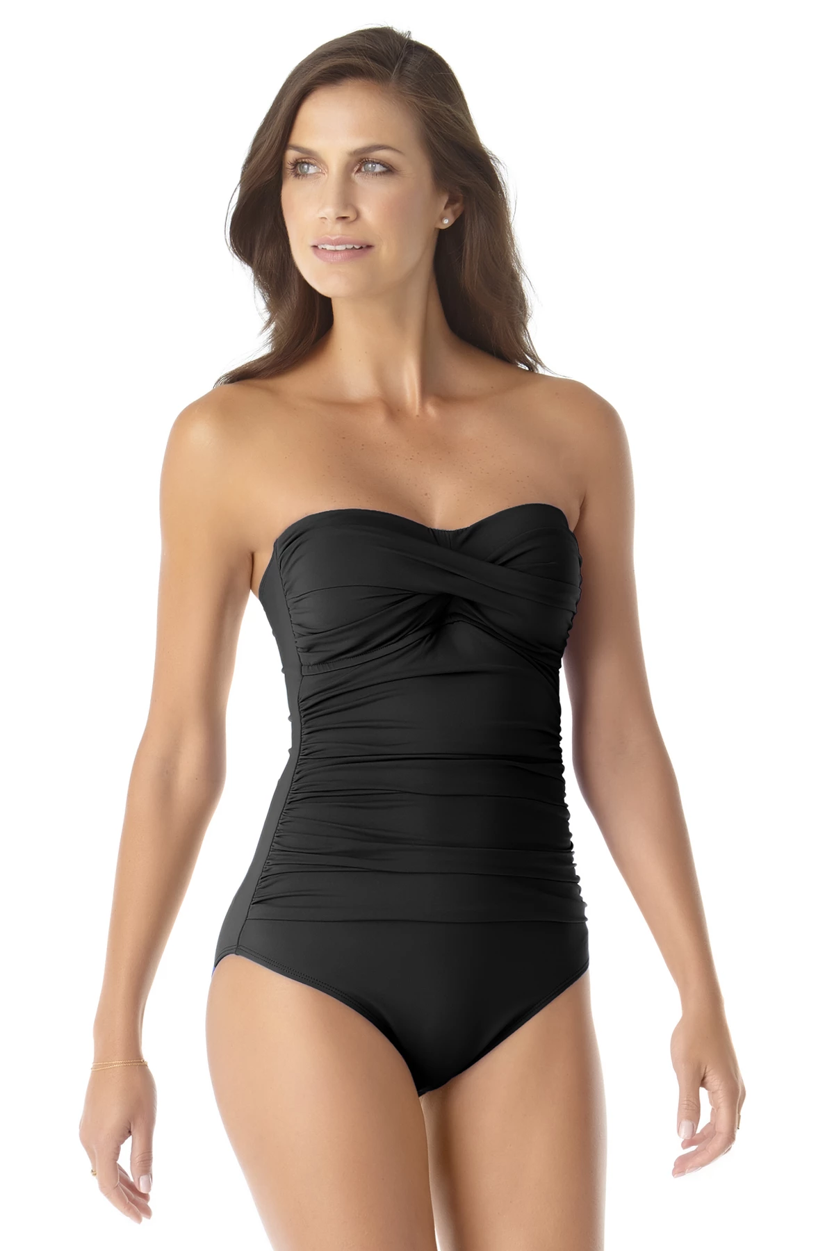 Anne Cole - Twist Front Shirred One Piece 8 Anne Cole - Twist Front Shirred One Piece - Image 6
