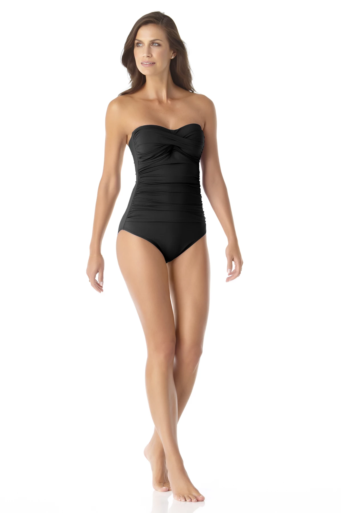 Anne Cole - Twist Front Shirred One Piece 7 Anne Cole - Twist Front Shirred One Piece - Image 5