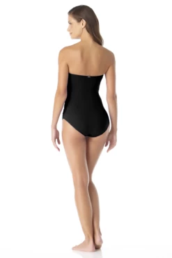 Anne Cole - Twist Front Shirred One Piece 25 Anne Cole - Twist Front Shirred One Piece -SWIMSUITS DIRECT Sales AnneCole TwistFrontShirredOnePieceSwimsuit 22622 MYMO00501 BLK jpg