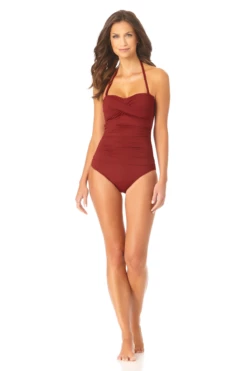 Anne Cole - Twist Front Shirred One Piece 33 Anne Cole - Twist Front Shirred One Piece -SWIMSUITS DIRECT Sales AnneCole TwistFrontShirredOnePieceSwimsuit 276 MYMO00501 RSIN jpg
