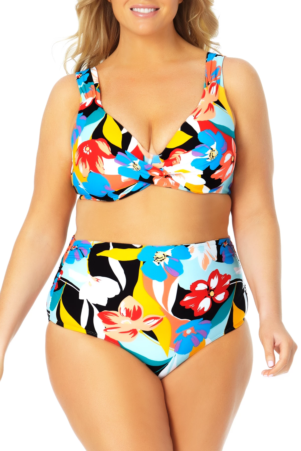 Anne Cole Plus - Twist Front Underwire Bikini Swim Top 3 Anne Cole Plus - Twist Front Underwire Bikini Swim Top