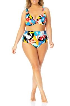 Anne Cole Plus - Twist Front Underwire Bikini Swim Top 9 Anne Cole Plus - Twist Front Underwire Bikini Swim Top -SWIMSUITS DIRECT Sales AnneColePlus TwistFrontUnderwireBikiniSwimTop 028 21PT10585 MULT jpg