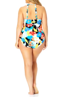 Anne Cole Plus - High Neck With Keyhole One Piece Swimsuit 10 Anne Cole Plus - High Neck With Keyhole One Piece Swimsuit -SWIMSUITS DIRECT Sales HighNeckWithKeyholeOnePieceSwimsuit 313 21PO06485 MULT jpg