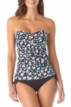 Anne Cole - Twist Front Bandeau Tankini Swim Top 14 Anne Cole - Twist Front Bandeau Tankini Swim Top -SWIMSUITS DIRECT Sales anne cole beautiful bunches twist front bandeau tankini 831 frontrop 20mt25065 20mb30001