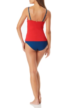 Anne Cole - Colorblock Lingerie Tankini Top -SWIMSUITS DIRECT Sales anne cole color block lingerie tankini back 1242 21MT21474