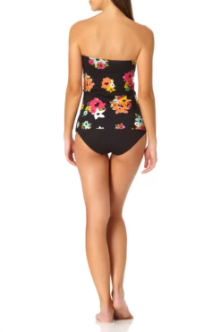 Anne Cole - Twist Front Bandeaukini Swim Top -SWIMSUITS DIRECT Sales anne cole island bloom twist front shirred bandeaukini back 2215 21MT25027