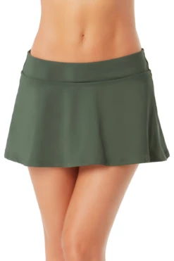 Anne Cole - Classic Skirt Swim Bottom -SWIMSUITS DIRECT Sales anne cole live in color classic swim skirt isgr front crop 250 21MB40001