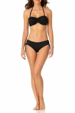 Anne Cole - Twist Bandeau Bikini Top -SWIMSUITS DIRECT Sales anne cole live in color twist bandeau bikini top blk front 849 MYMT10101