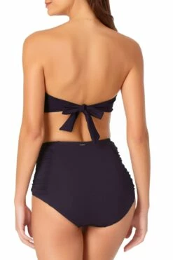 Anne Cole - Twist Bandeau Bikini Top -SWIMSUITS DIRECT Sales anne cole live in color twist bandeau bikini top navy back crop 590 MYMT10101