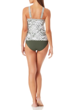 Anne Cole - Center Front Keyhole Halter Tankini Top -SWIMSUITS DIRECT Sales anne cole palm breeze soft band center front keyhole halter tankini grco back 927 21MT29483