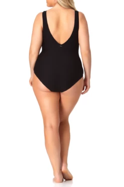 Anne Cole Plus - Twist Front One Piece Swimsuit 9 Anne Cole Plus - Twist Front One Piece Swimsuit -SWIMSUITS DIRECT Sales anne cole plus dream weaver twist front ots scoop back one piece back 1003 21PO06014