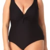 Anne Cole Plus - Twist Front One Piece Swimsuit 2 Anne Cole Plus - Twist Front One Piece Swimsuit -SWIMSUITS DIRECT Sales anne cole plus dream weaver twist front ots scoop back one piece front crop 996 21PO06014