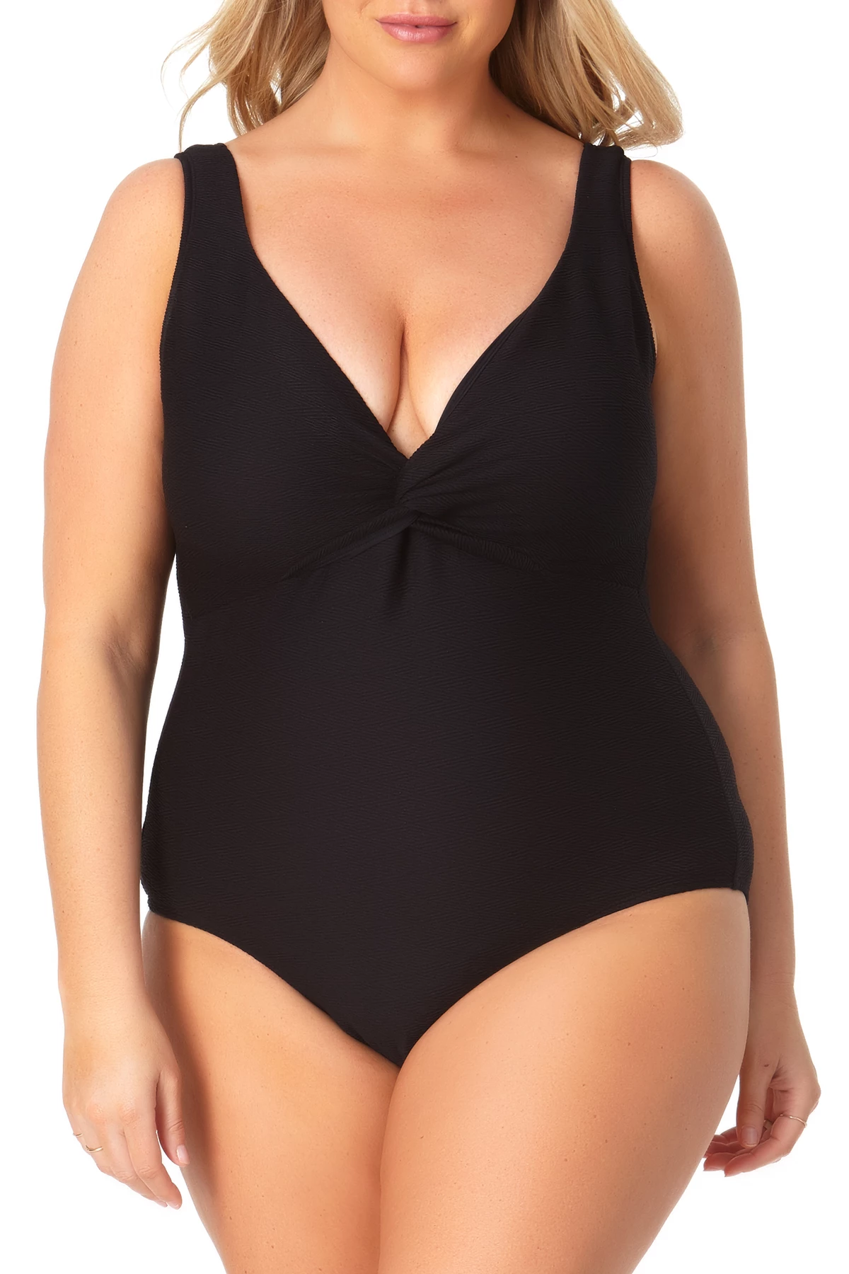 Anne Cole Plus - Twist Front One Piece Swimsuit 3 Anne Cole Plus - Twist Front One Piece Swimsuit