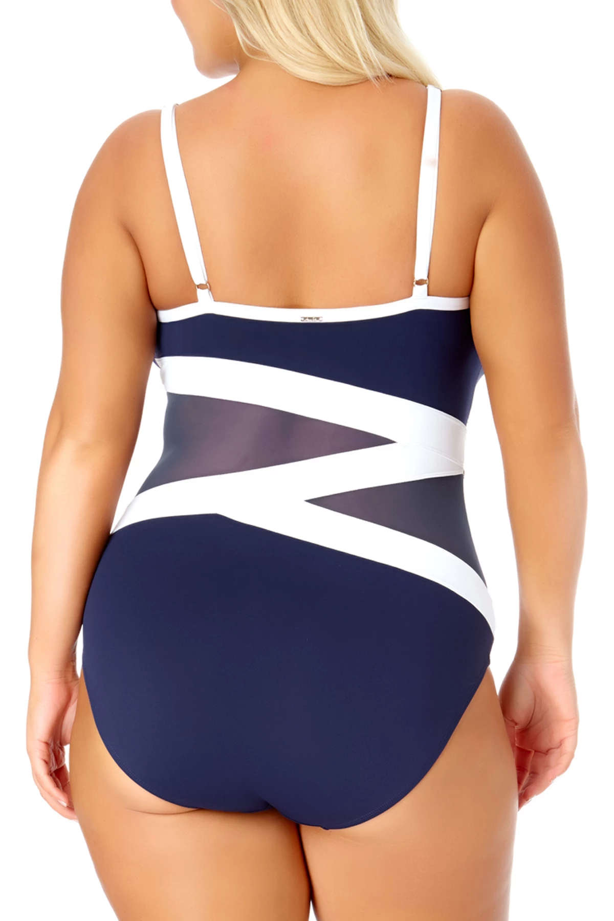 Anne Cole Plus - Colorblock Mesh One Piece Swimsuit 4 Anne Cole Plus - Colorblock Mesh One Piece Swimsuit - Image 2