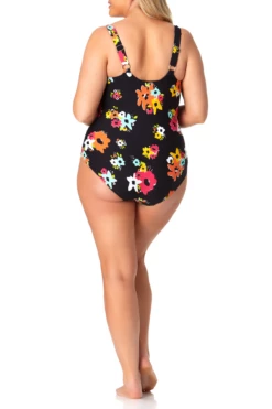 Anne Cole Plus - Sweetheart U Trim One Piece Swimsuit 12 Anne Cole Plus - Sweetheart U Trim One Piece Swimsuit -SWIMSUITS DIRECT Sales anne cole plus island bloom sweetheart u trim ruched one piece back 1392 21PO07527