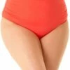 Anne Cole Plus - Convertible Shirred High Low Swim Bottom